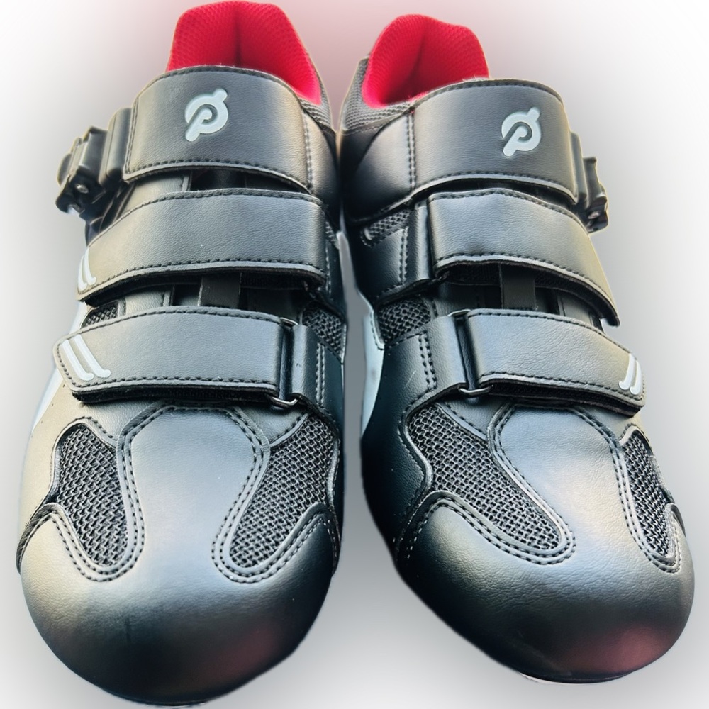 Peloton Black Cycling Shoes with Red Interior (Men Size: 9; Women Size: 11)